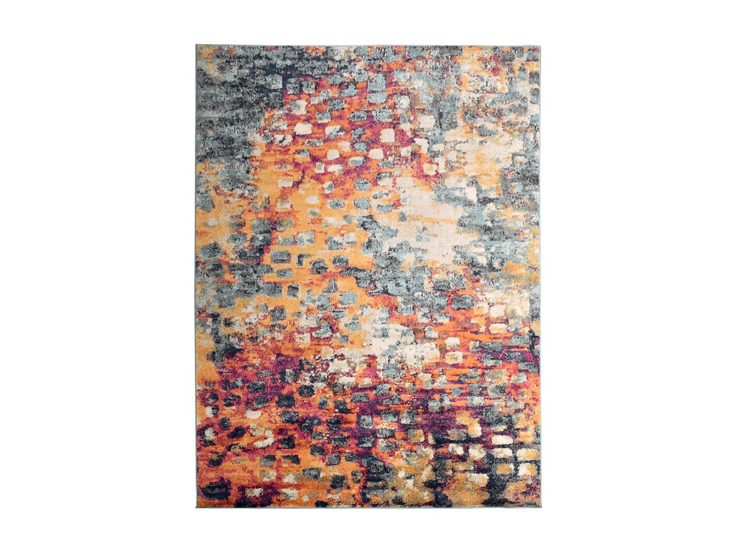 Tapis Vintage Oriental 120x170 cm - LYN3 DESI - Couleur : multicolore bleu orange rose