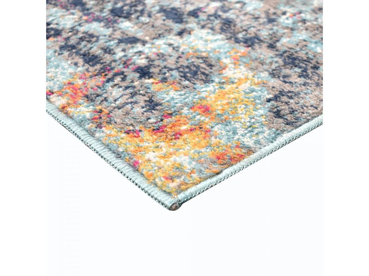 Tapis Vintage Oriental 120x170 cm - LYN3 DESI - Couleur : multicolore bleu orange rose