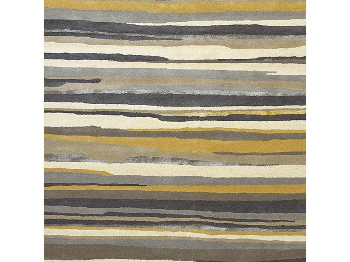 tapis salon 200x280 fait à la main en laine gris et taupe motif géométrique