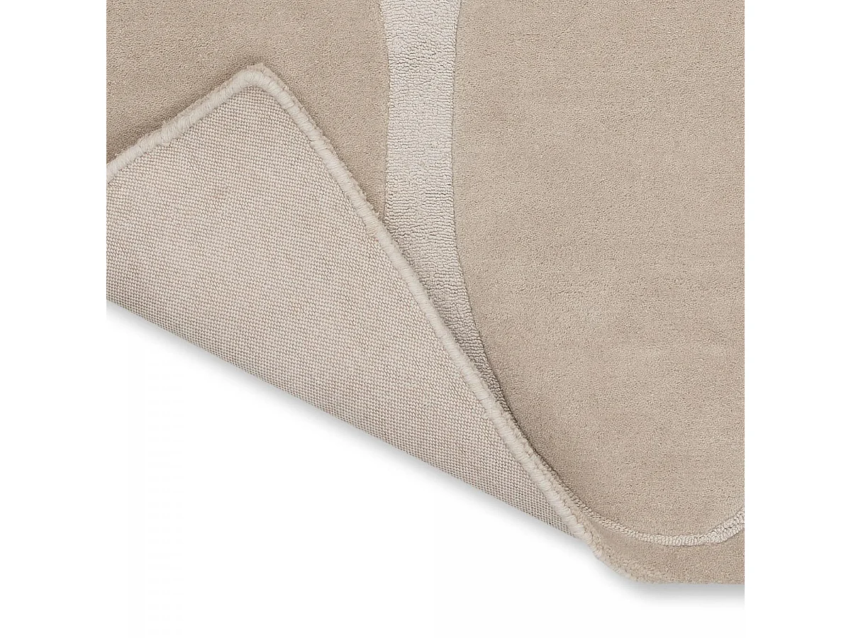 tapis salon 200x280 fait à la main en laine beige rectangle motif simple RIO