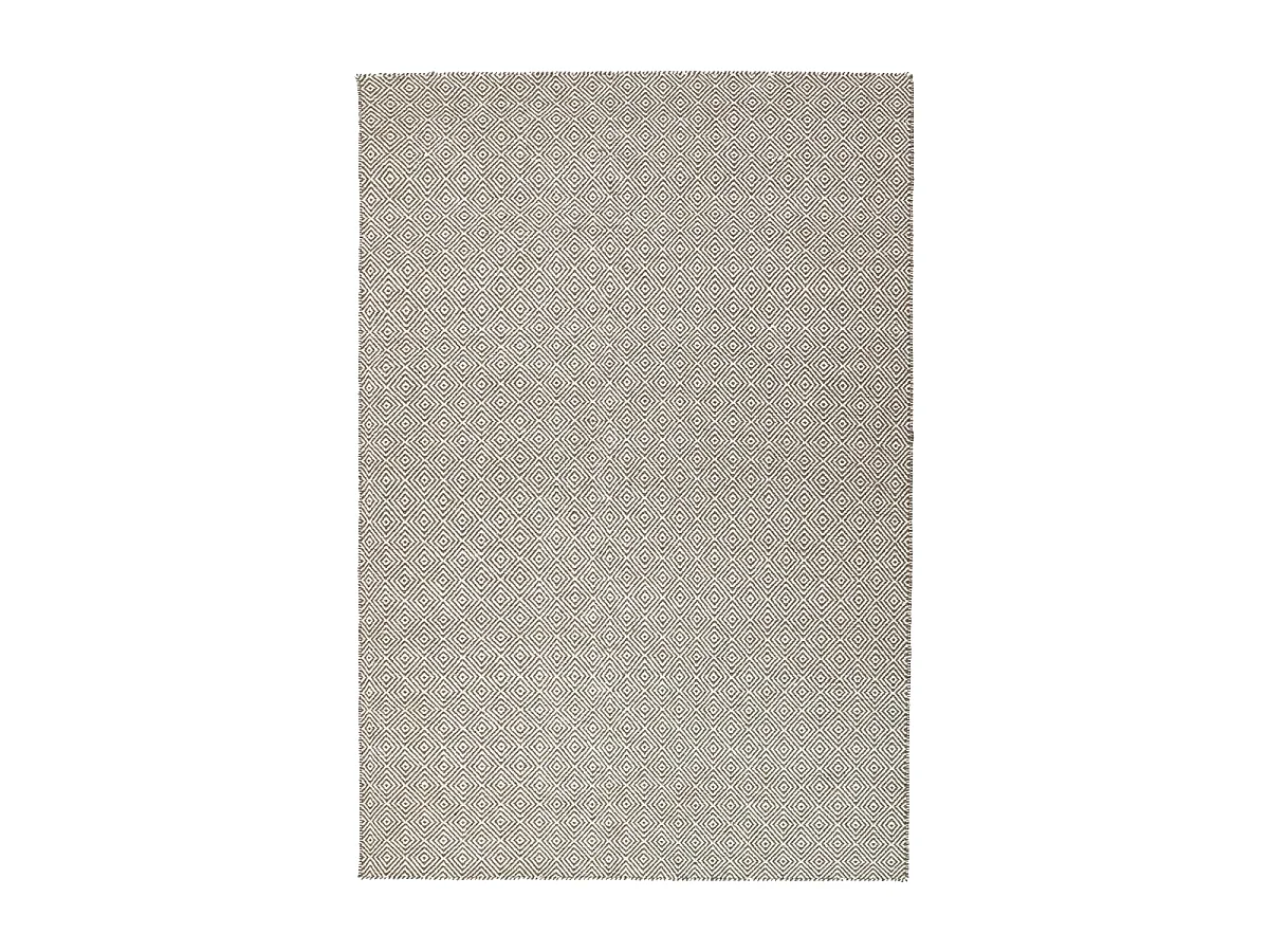 Tapis kilim 200x300 rectangle fait main en laine gris motif géométrique