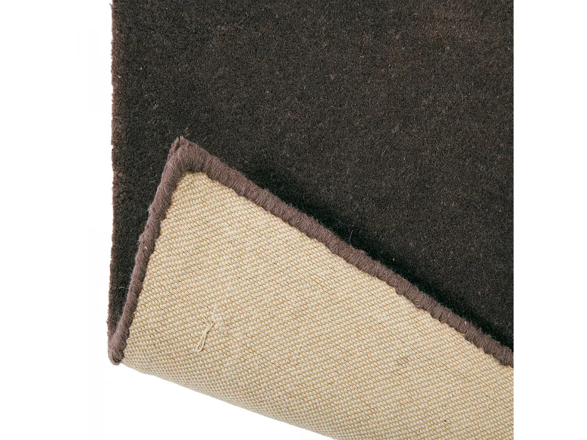 tapis salon 200x280 fait à la main en laine marron et beige motif floral