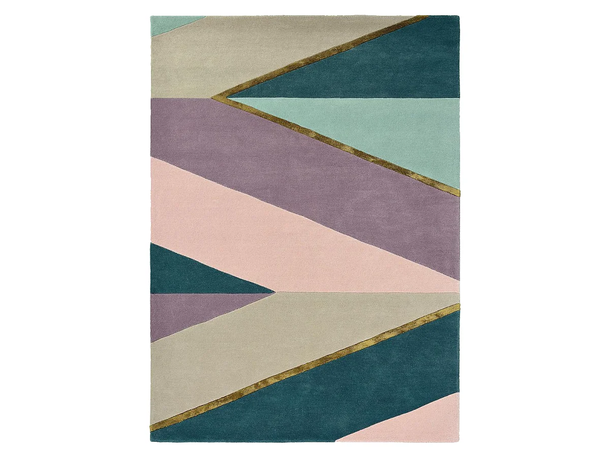 tapis salle à manger 250x350 fait à la main en laine rose et pourpre