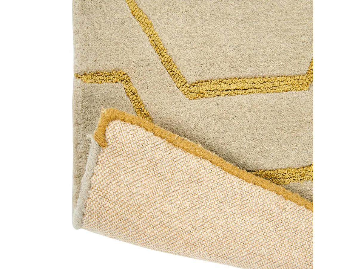 tapis chambre 120x180 fait à la main en laine gris rectangle motif scandinave