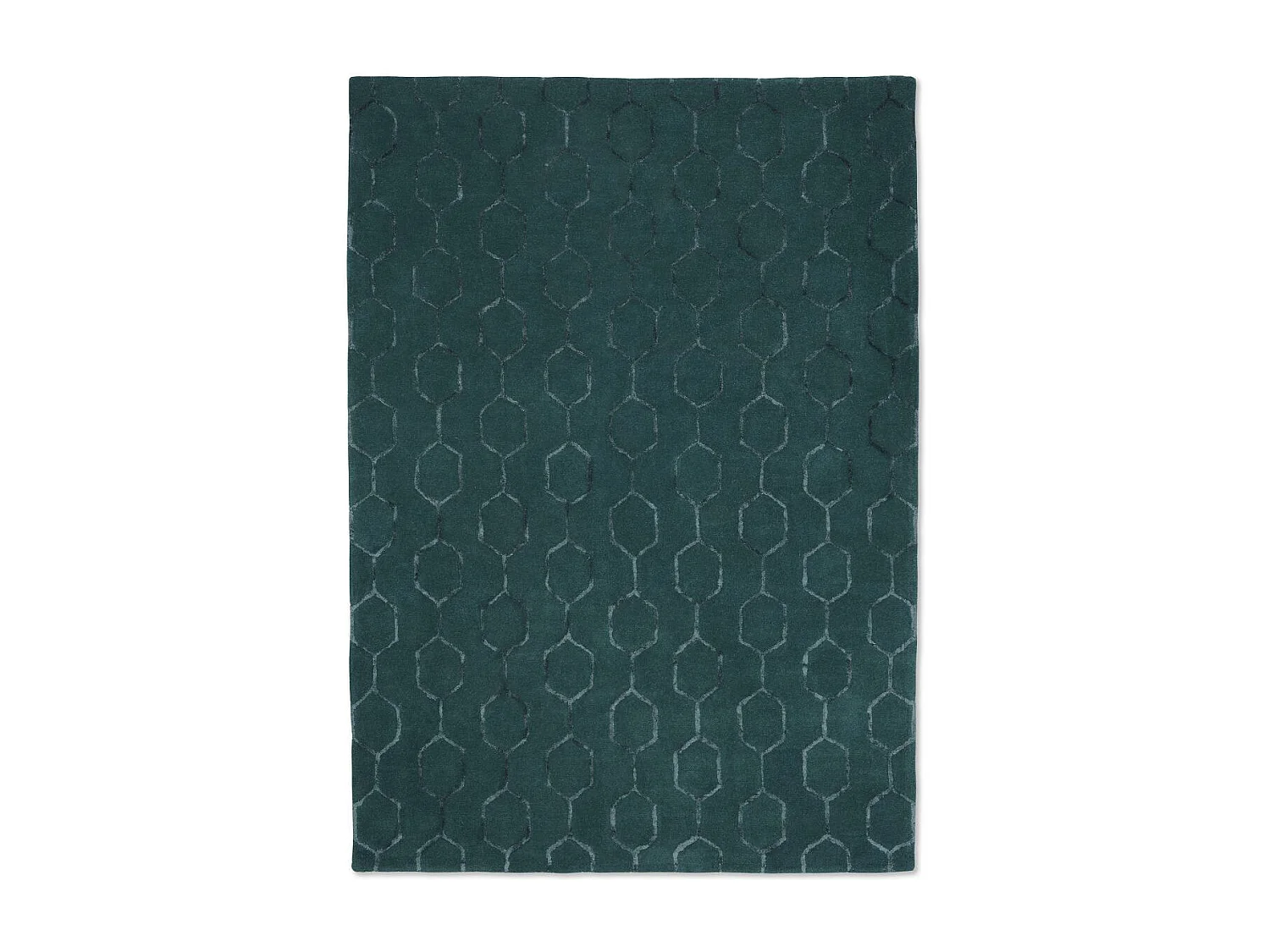 tapis salon 200x280 fait à la main en laine bleu nuit rectangle motif faux uni