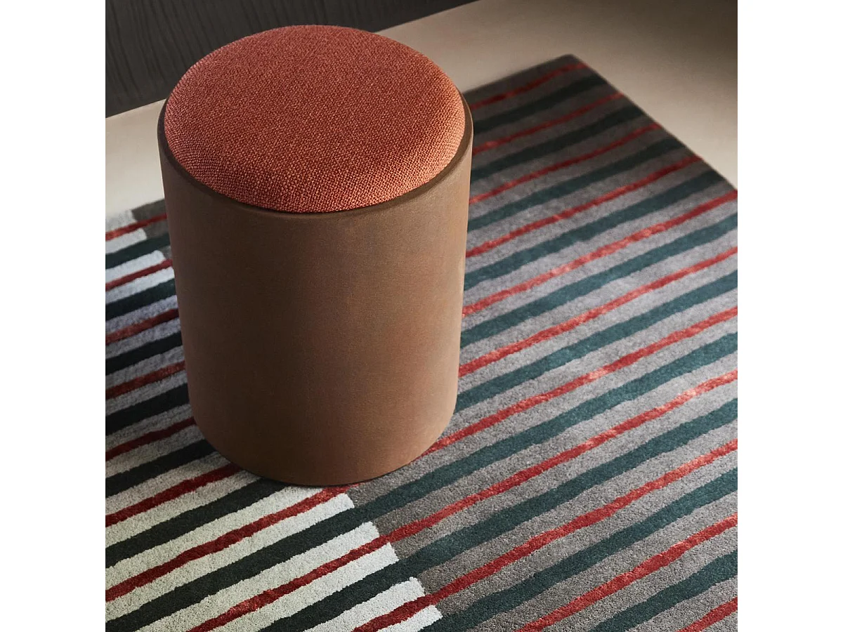 tapis salle à manger 200x280 fait à la main en laine gris et vert