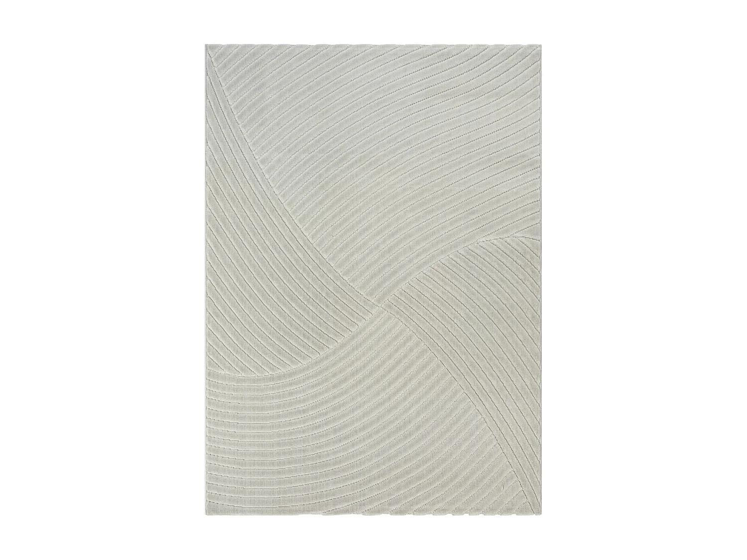 Tapis intérieur extérieur 120x160 en relief LYN14 GEMGRAF Gris ton sur ton