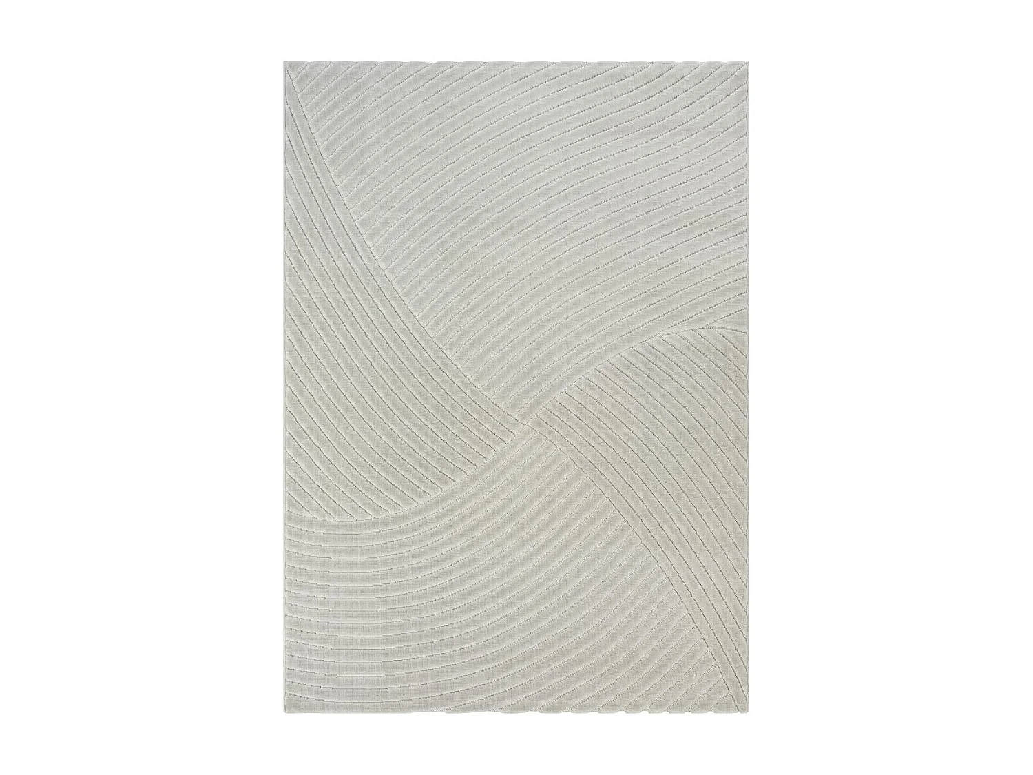 Tapis intérieur extérieur 120x160 en relief LYN14 GEMGRAF Gris ton sur ton