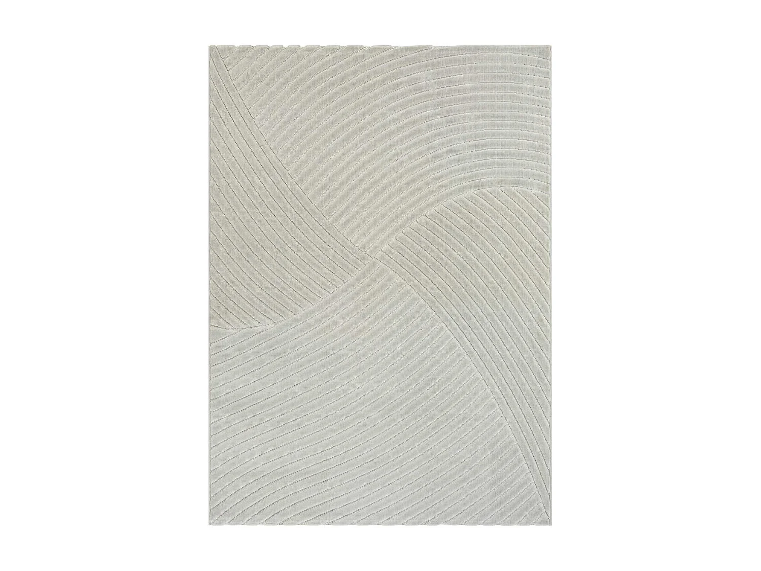 Tapis intérieur extérieur 120x160 en relief LYN14 GEMGRAF Gris ton sur ton