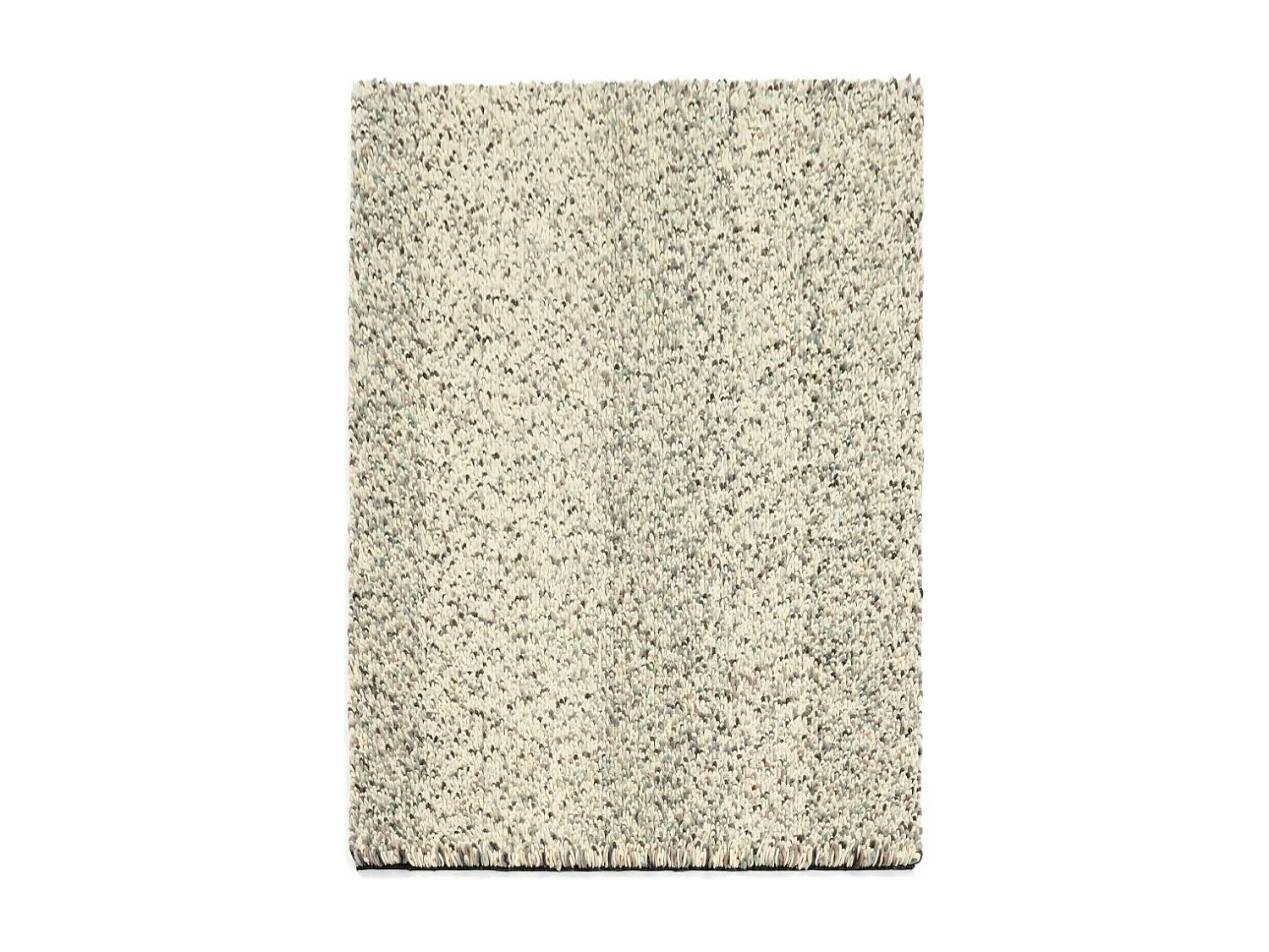 Tapis longs poils shaggy 170x240 rectangle tissé beige et gris en laine