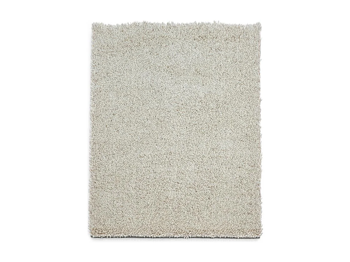 Tapis longs poils shaggy tissé en laine motif uni GRAVELA