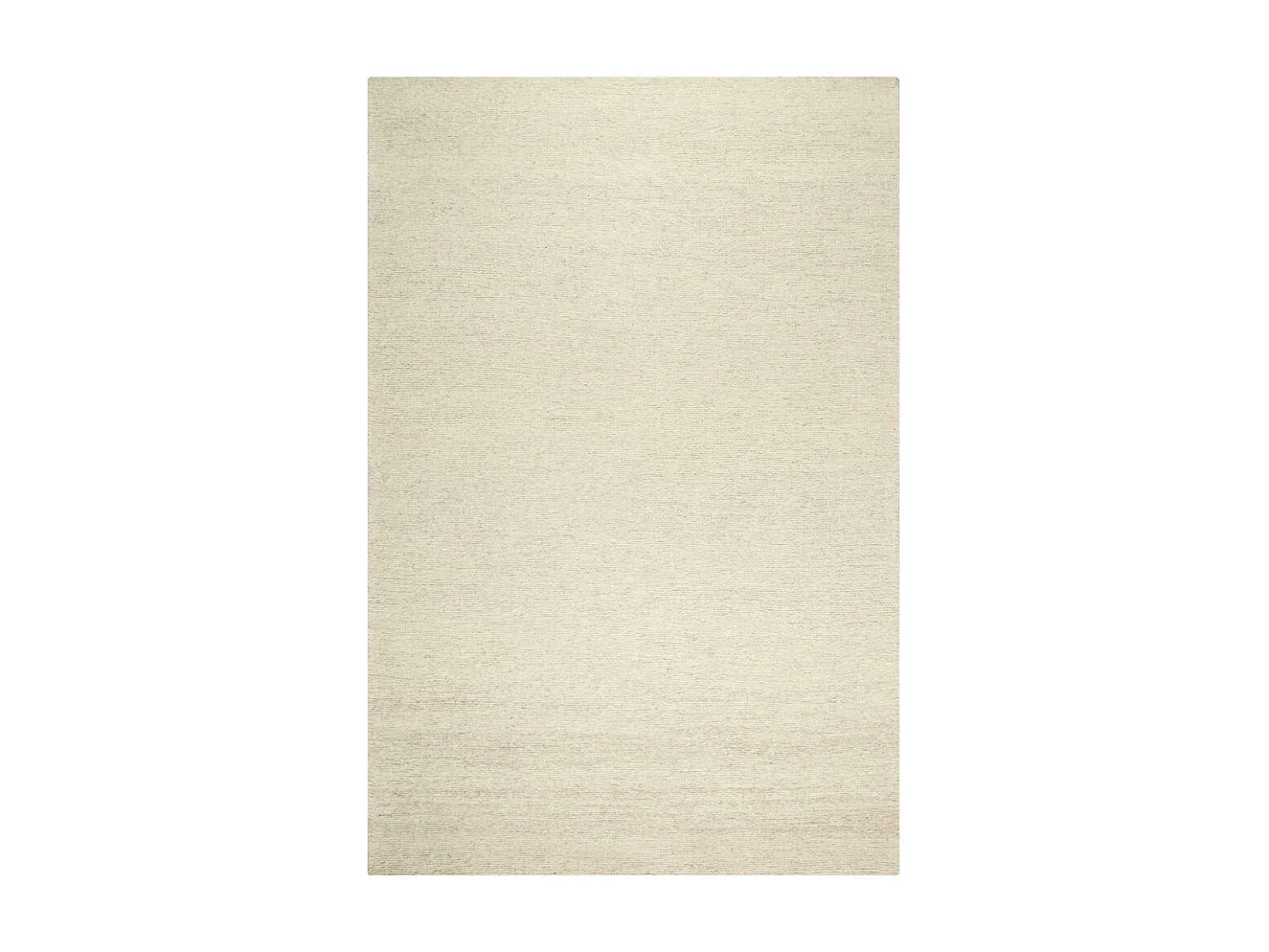 Tapis kilim 140x200 rectangle fait main en laine ivoire motif uni LOOK 406