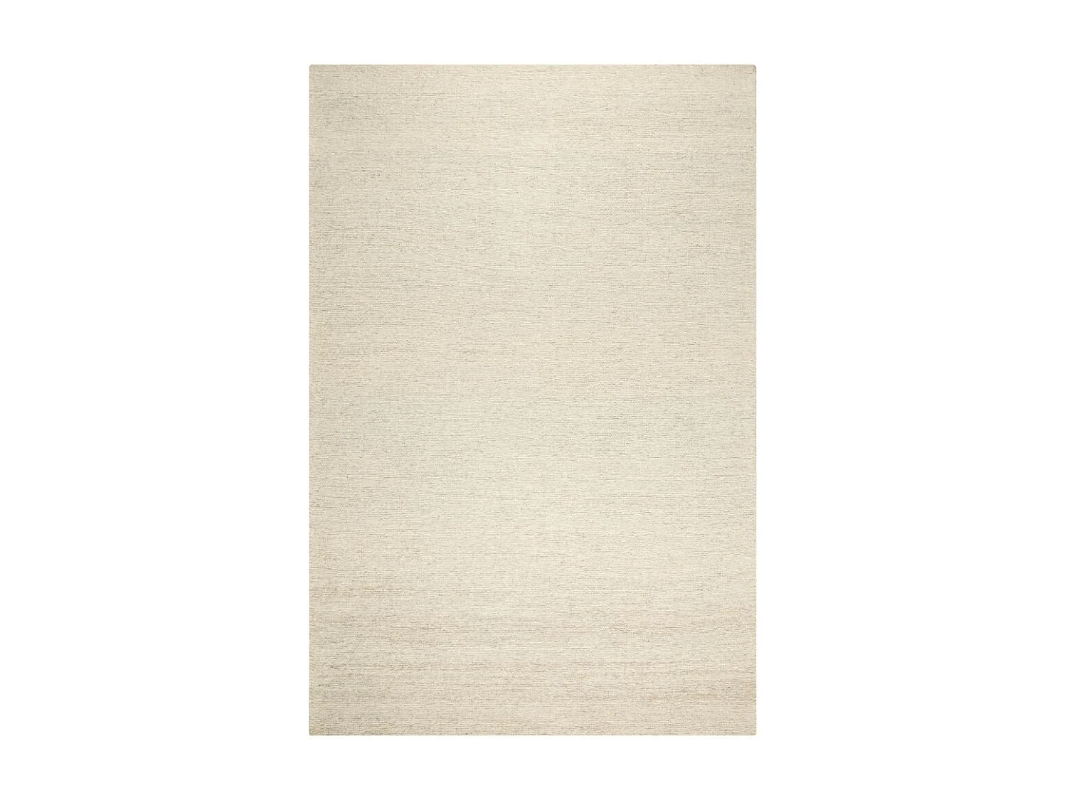 Tapis kilim 170x240 rectangle fait main en laine ivoire motif uni LOOK 406