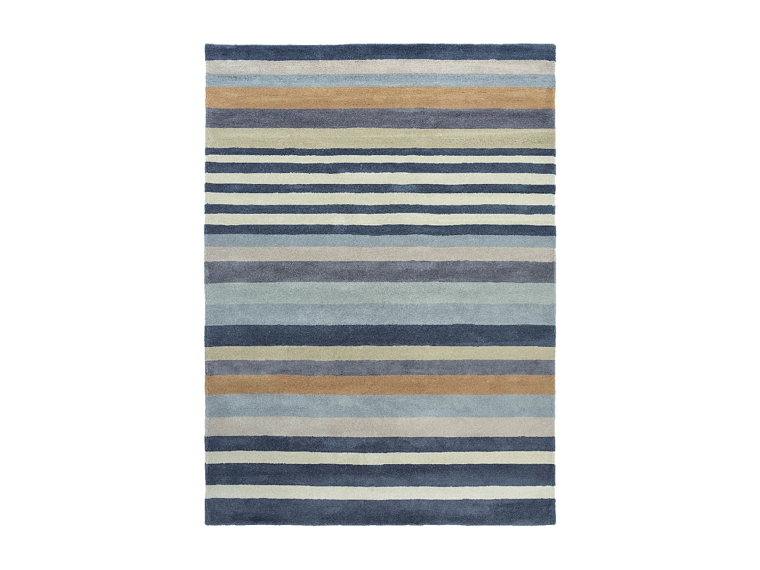 tapis salon 200x280 fait à la main en laine gris et bleu marine