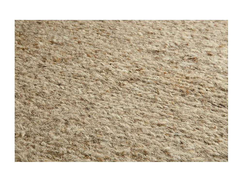 Tapis kilim 170x240 rectangle fait main en laine gris motif uni LOOK 406