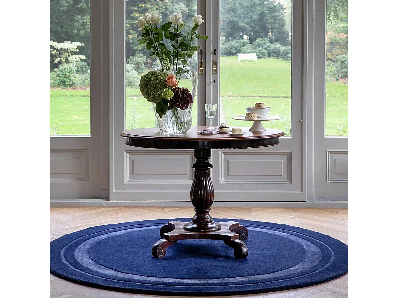 Tapis rond Ø200cm fait main en laine motif simple pour salon REDOOK
