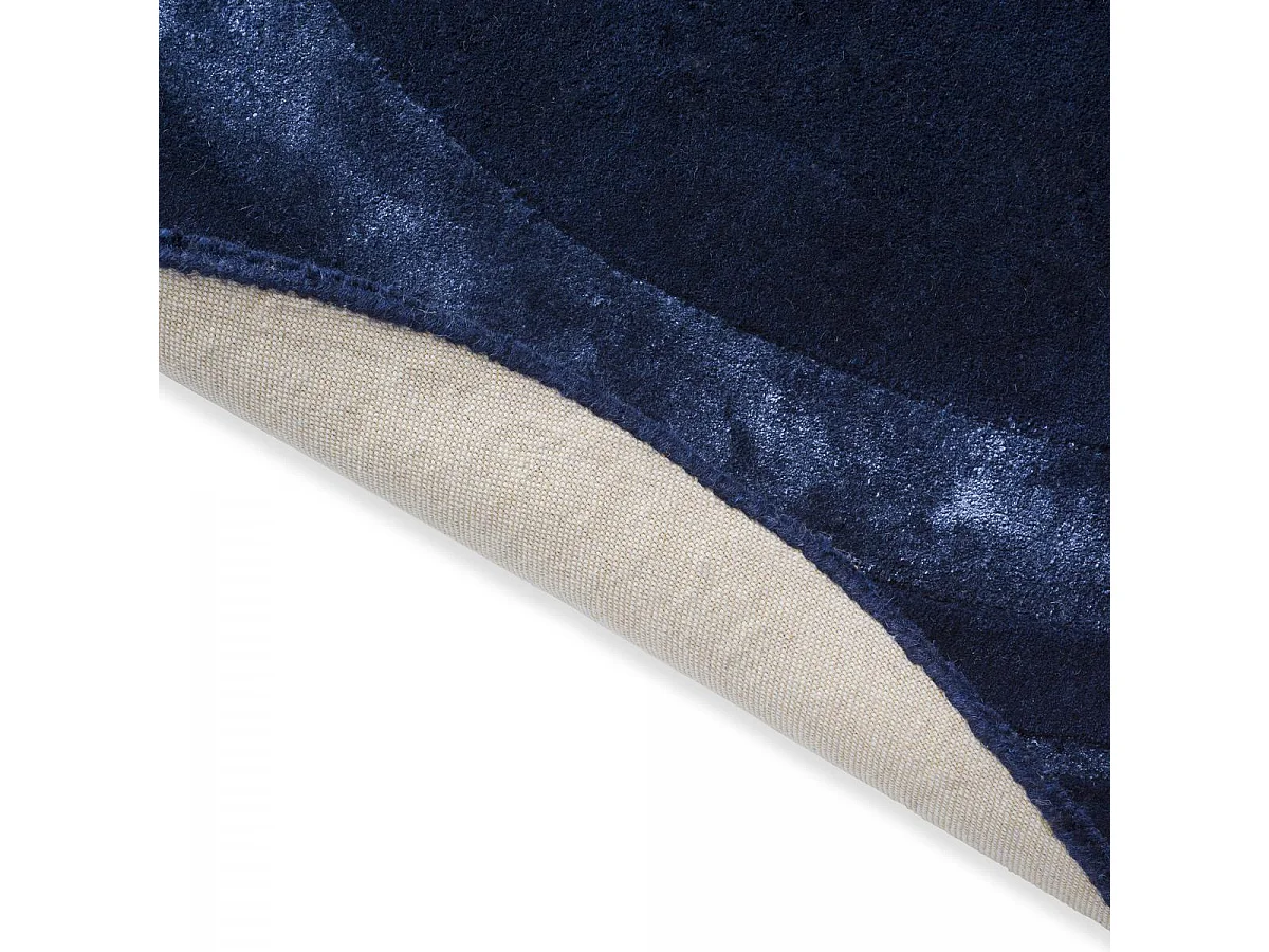 Tapis rond Ø200cm fait main en laine motif simple pour salon REDOOK