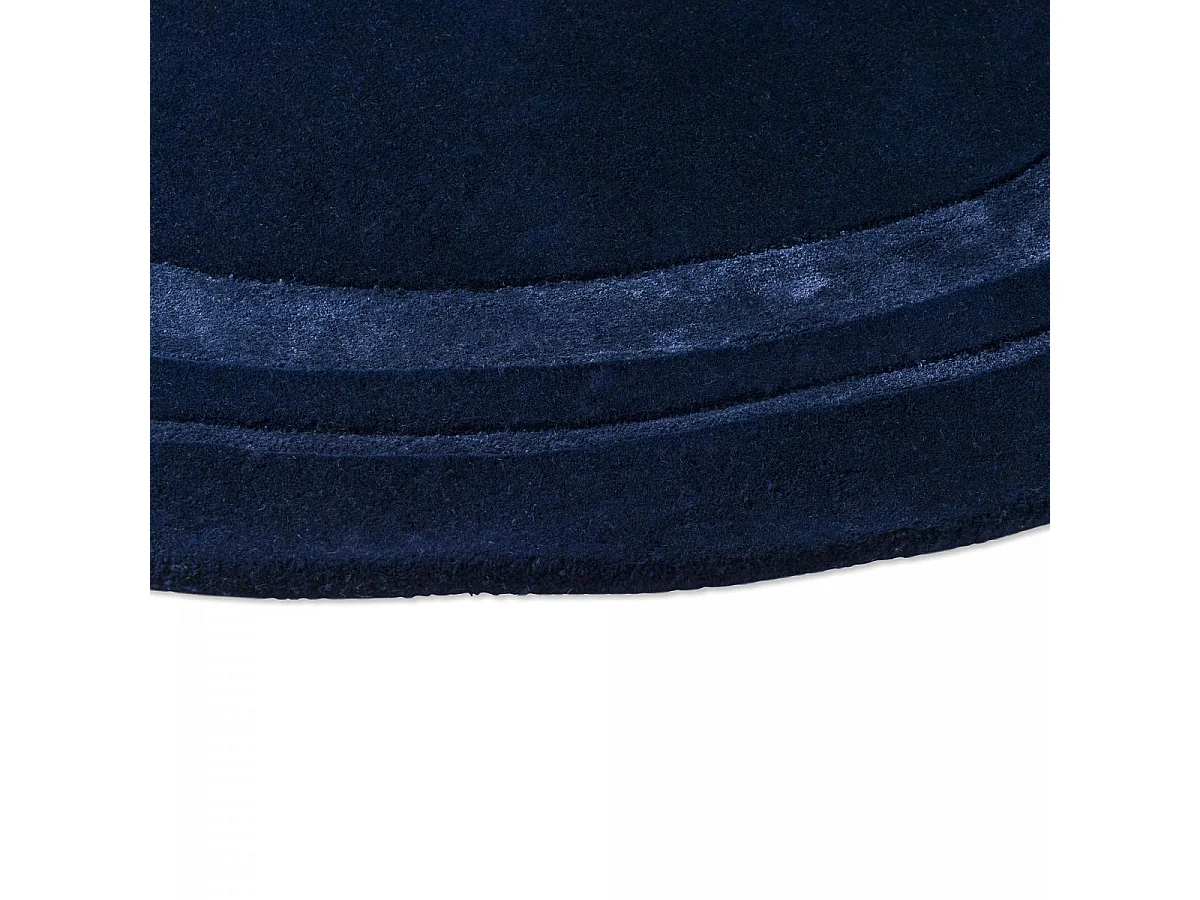 Tapis rond Ø200cm fait main en laine motif simple pour salon REDOOK