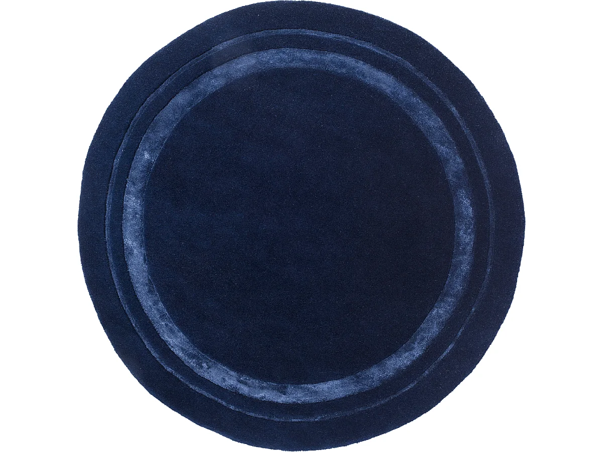 Tapis rond Ø200cm fait main en laine motif simple pour salon REDOOK