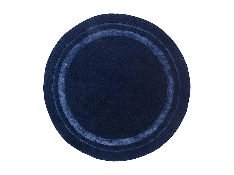 Tapis rond Ø200cm fait main en laine motif simple pour salon REDOOK