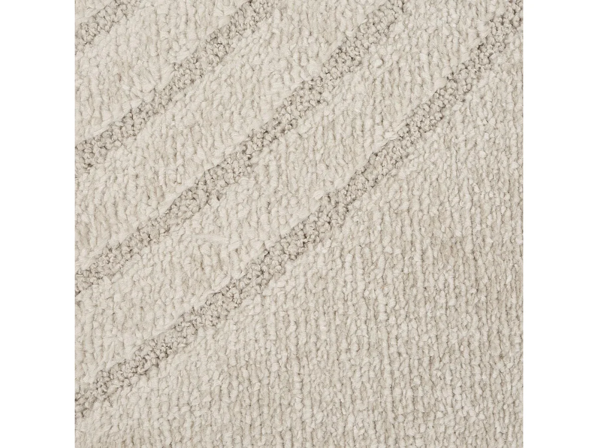 Tapis rond DEMILU  ∅ 120 cm Beige Tapis facile d'entretien idéal pour la chambre