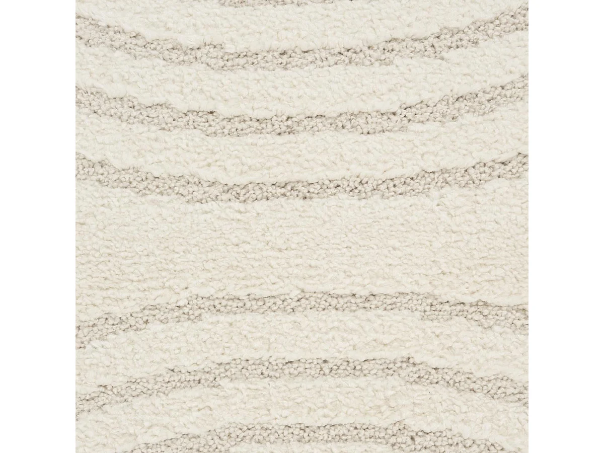 Tapis rond DEMILU  ∅ 120 cm Crème Tapis facile d'entretien idéal pour la chambre