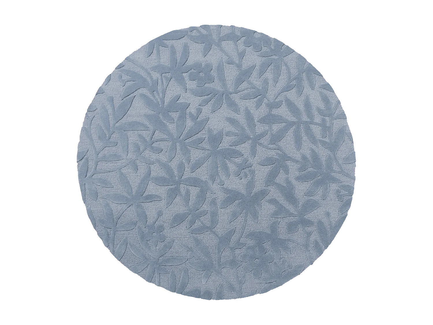 Tapis rond Ø150cm fait main en laine motif floral pour chambre CLEAVERS