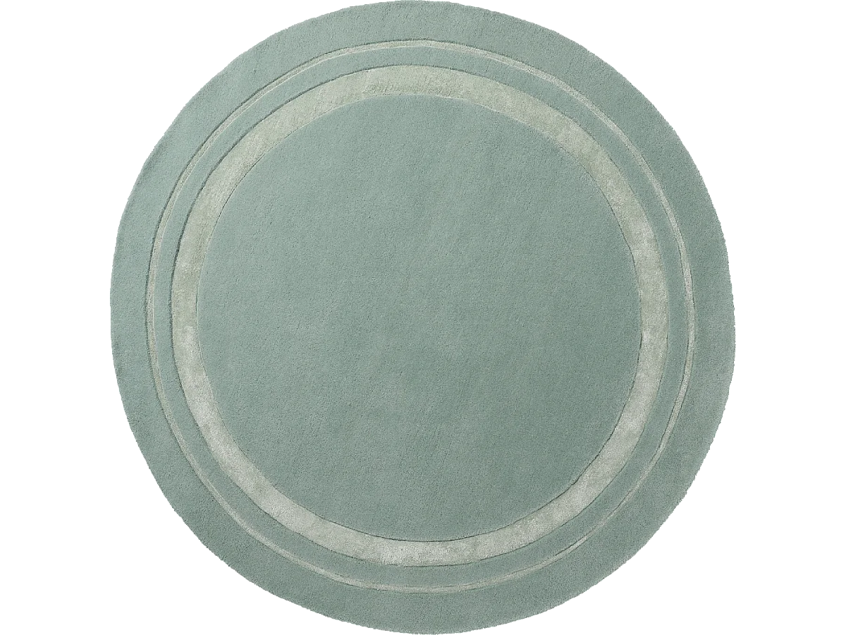 Tapis rond Ø150cm fait main en laine motif simple pour chambre REDOOK