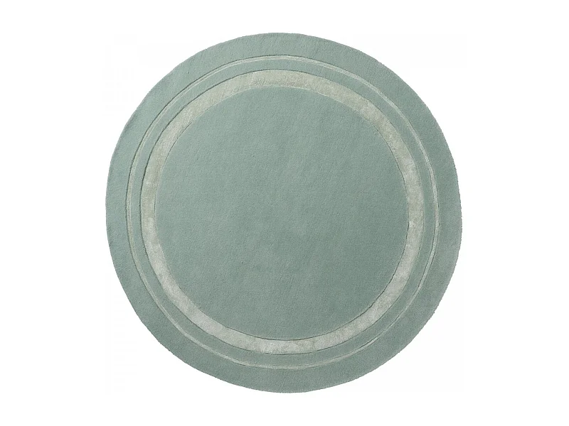 Tapis rond Ø150cm fait main en laine motif simple pour chambre REDOOK