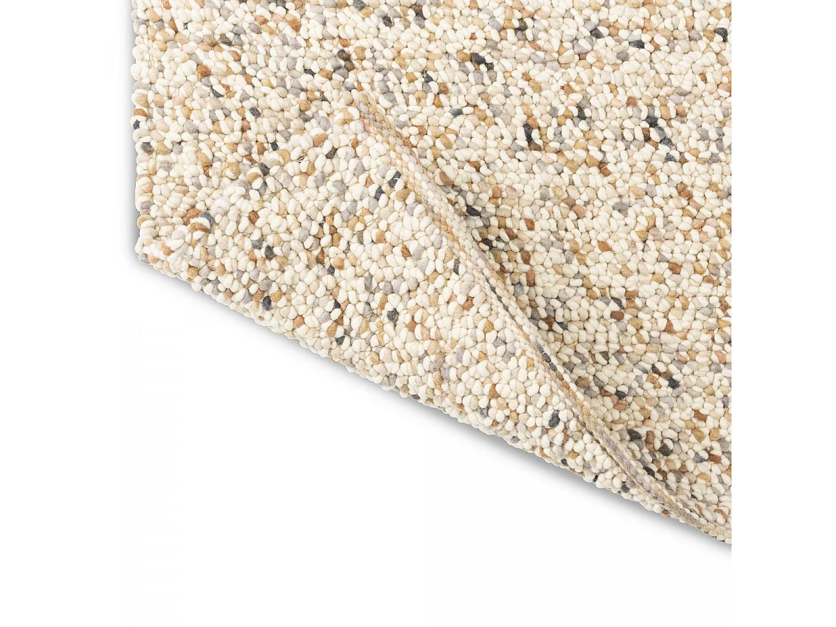 tapis grand salon 250x350 fait main en laine crème et gris motif simple