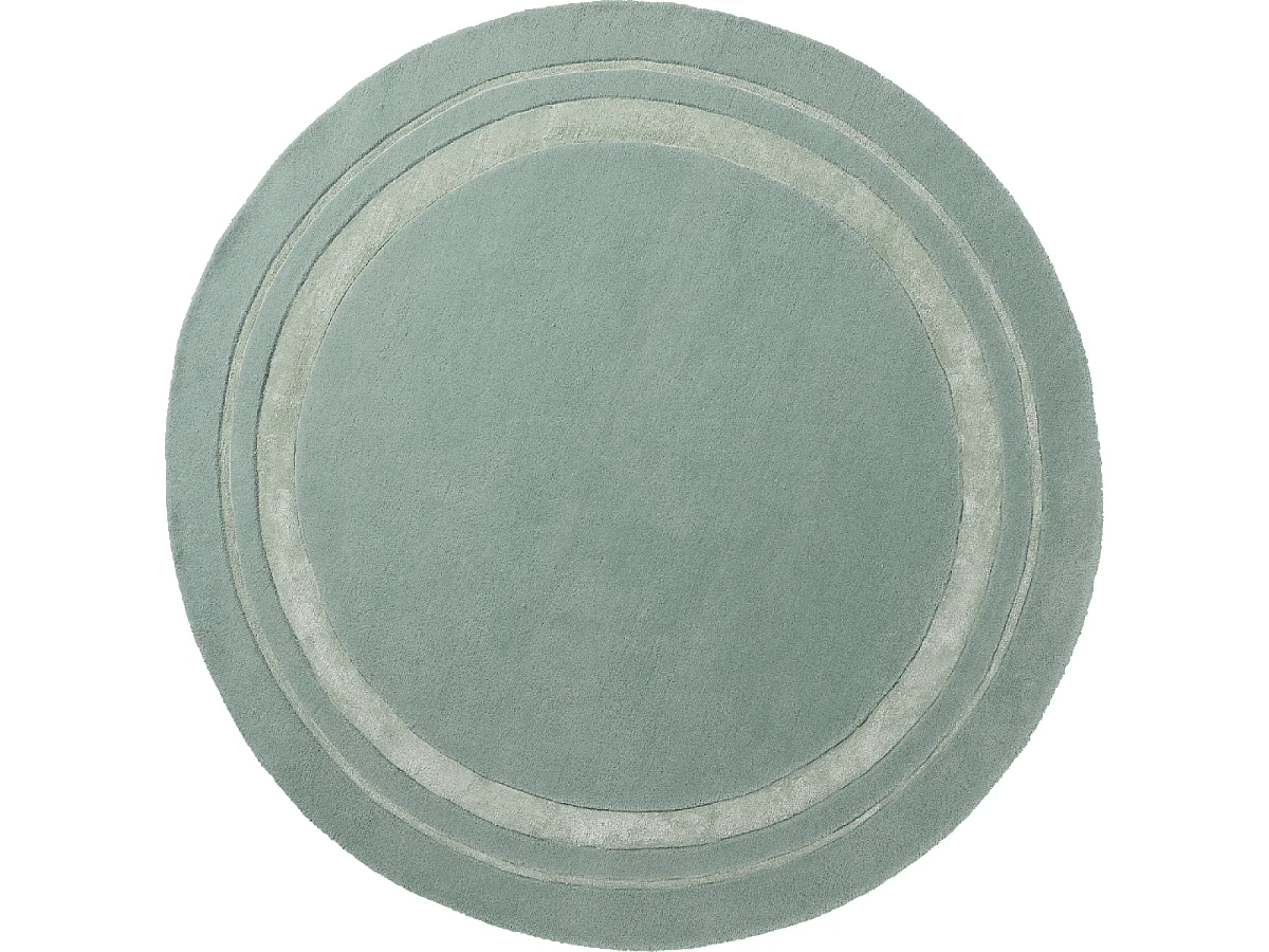 Tapis rond Ø200cm fait main en laine motif simple pour salon REDOOK
