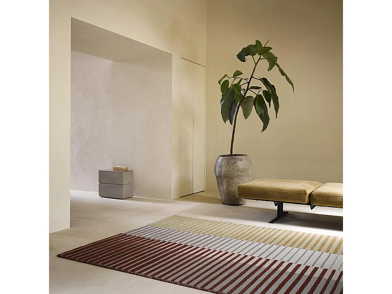 Tapis kilim 200x280 rectangle fait main en laine rose et violet