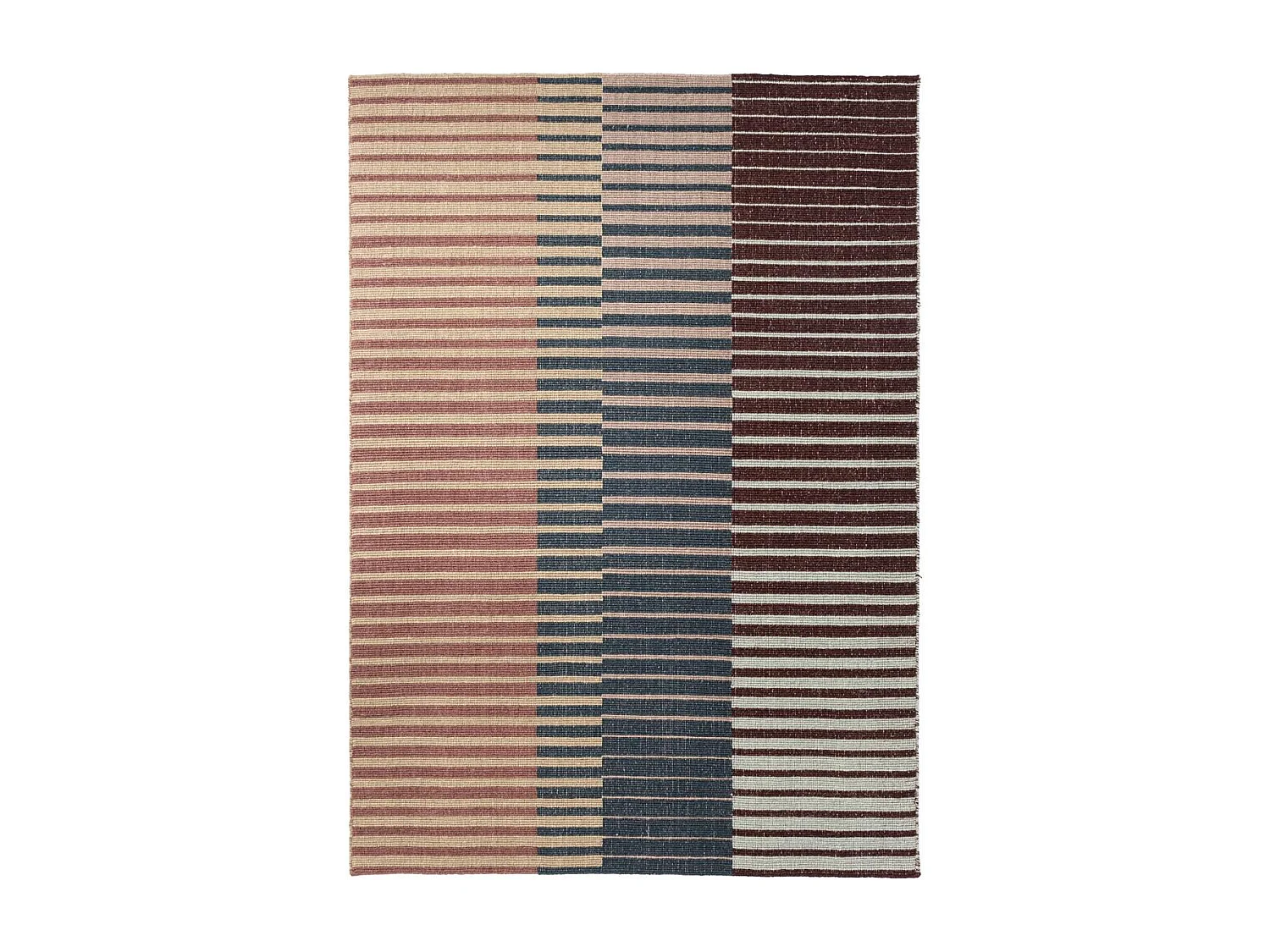 Tapis kilim 200x280 rectangle fait main en laine rose et violet