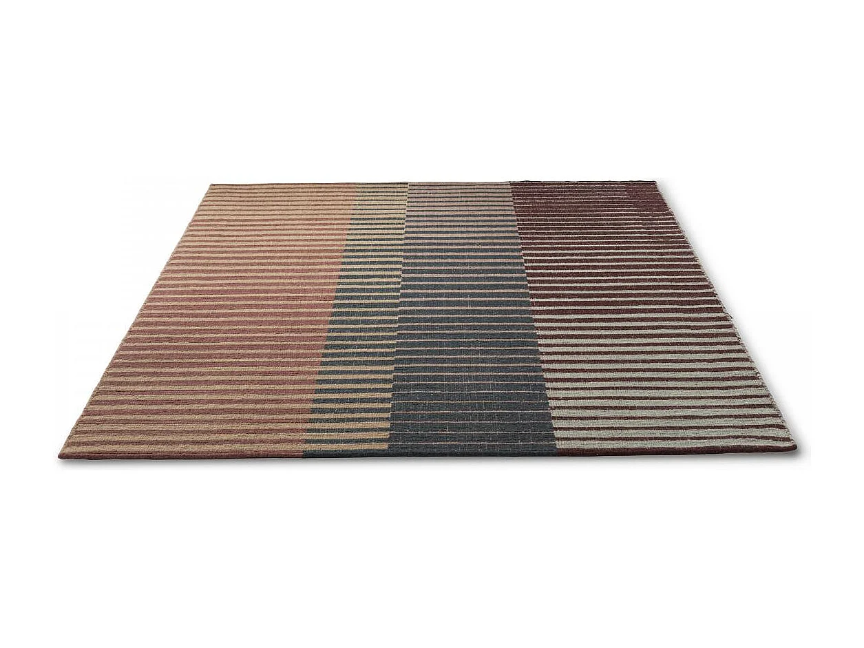 Tapis kilim 200x280 rectangle fait main en laine rose et violet