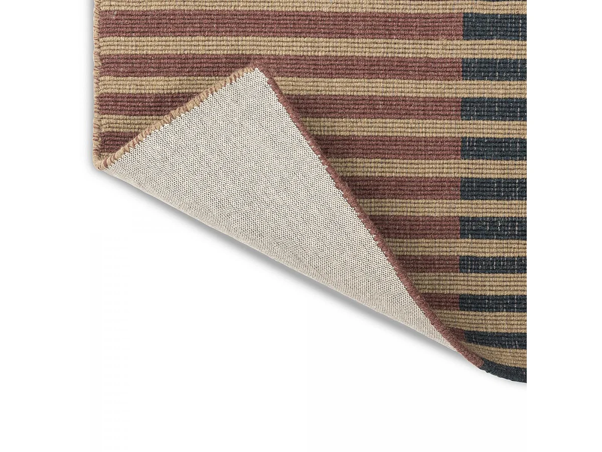 Tapis kilim 200x280 rectangle fait main en laine rose et violet