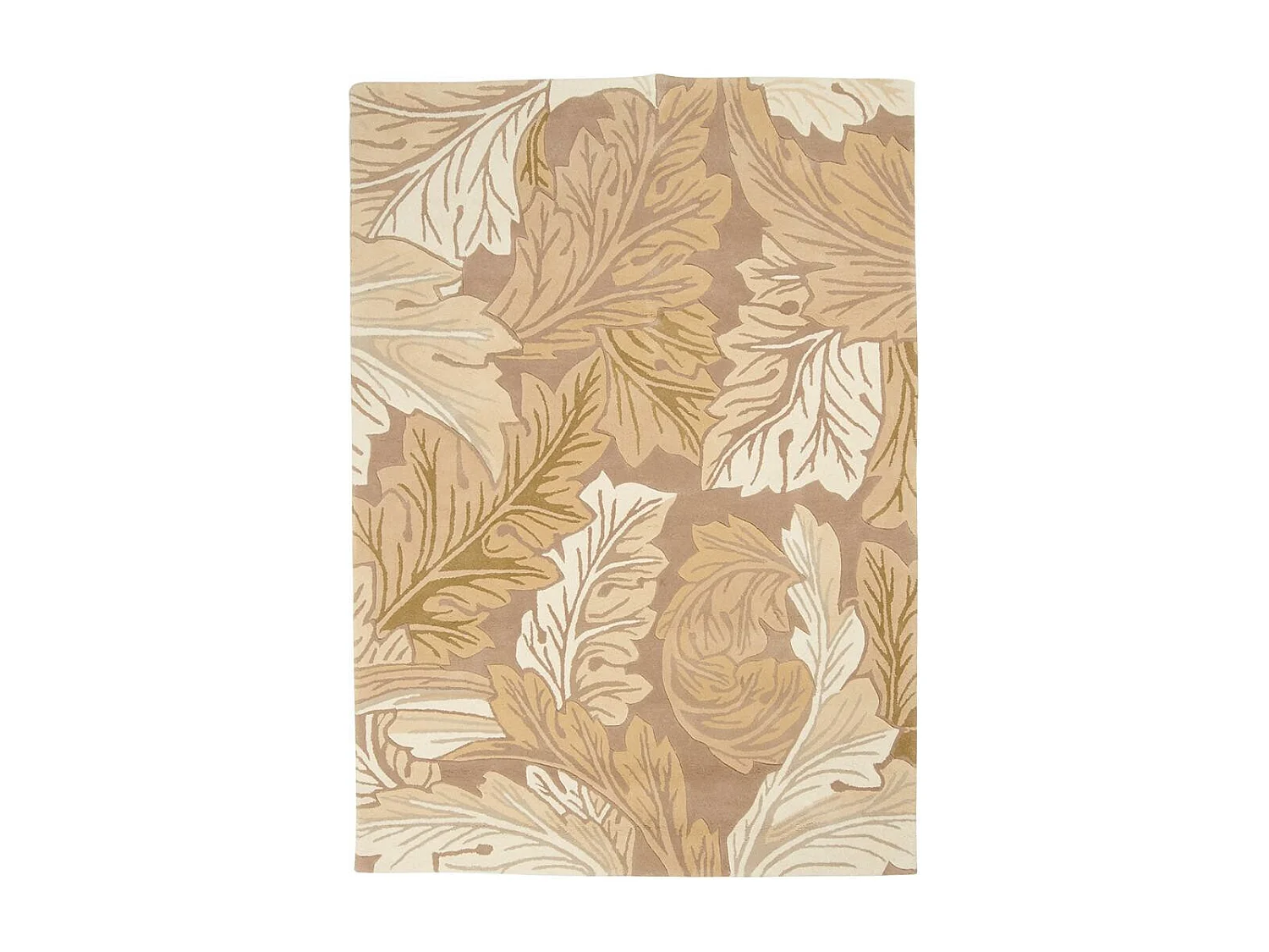 tapis salon 170x240 fait main en laine beige et crème rectangle motif floral