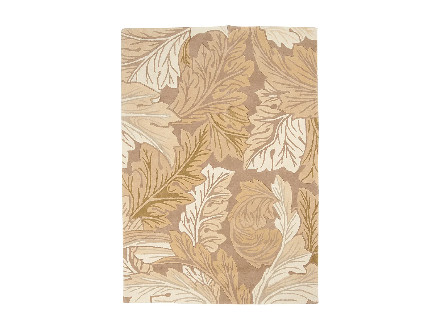 tapis salon 170x240 fait main en laine beige et crème rectangle motif floral