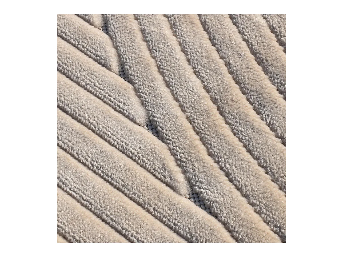 Tapis intérieur extérieur 80x150 en relief LYN14 GEMGRAF Crème ton sur ton