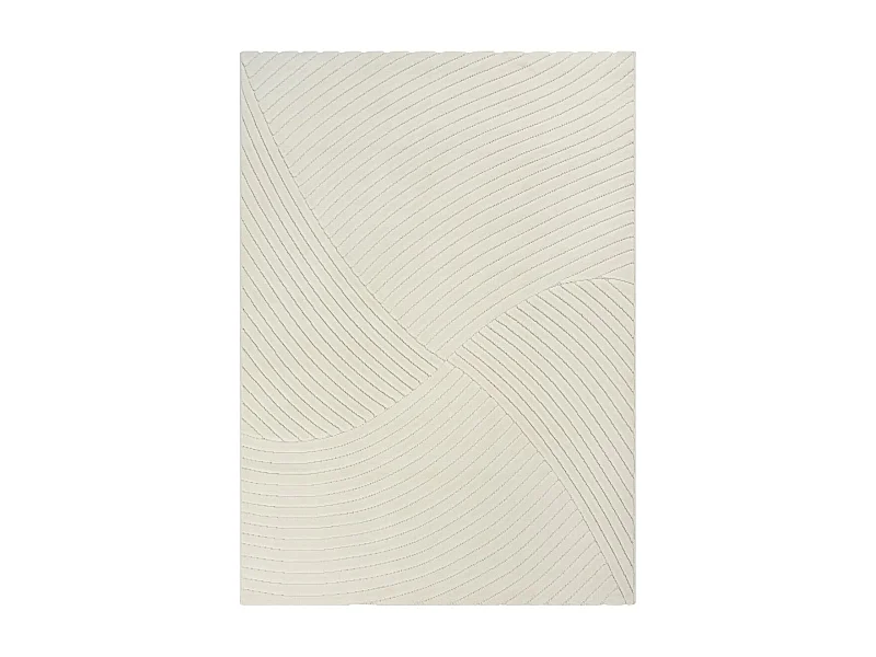 Tapis intérieur extérieur 80x150 en relief LYN14 GEMGRAF Crème ton sur ton