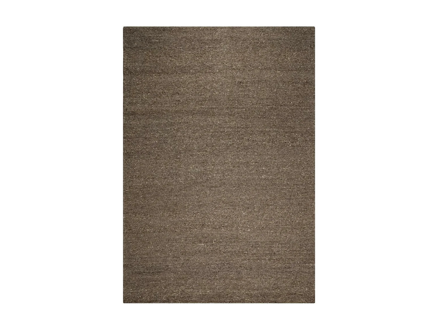 Tapis kilim 140x200 rectangle fait main en laine marron motif uni LOOK 406