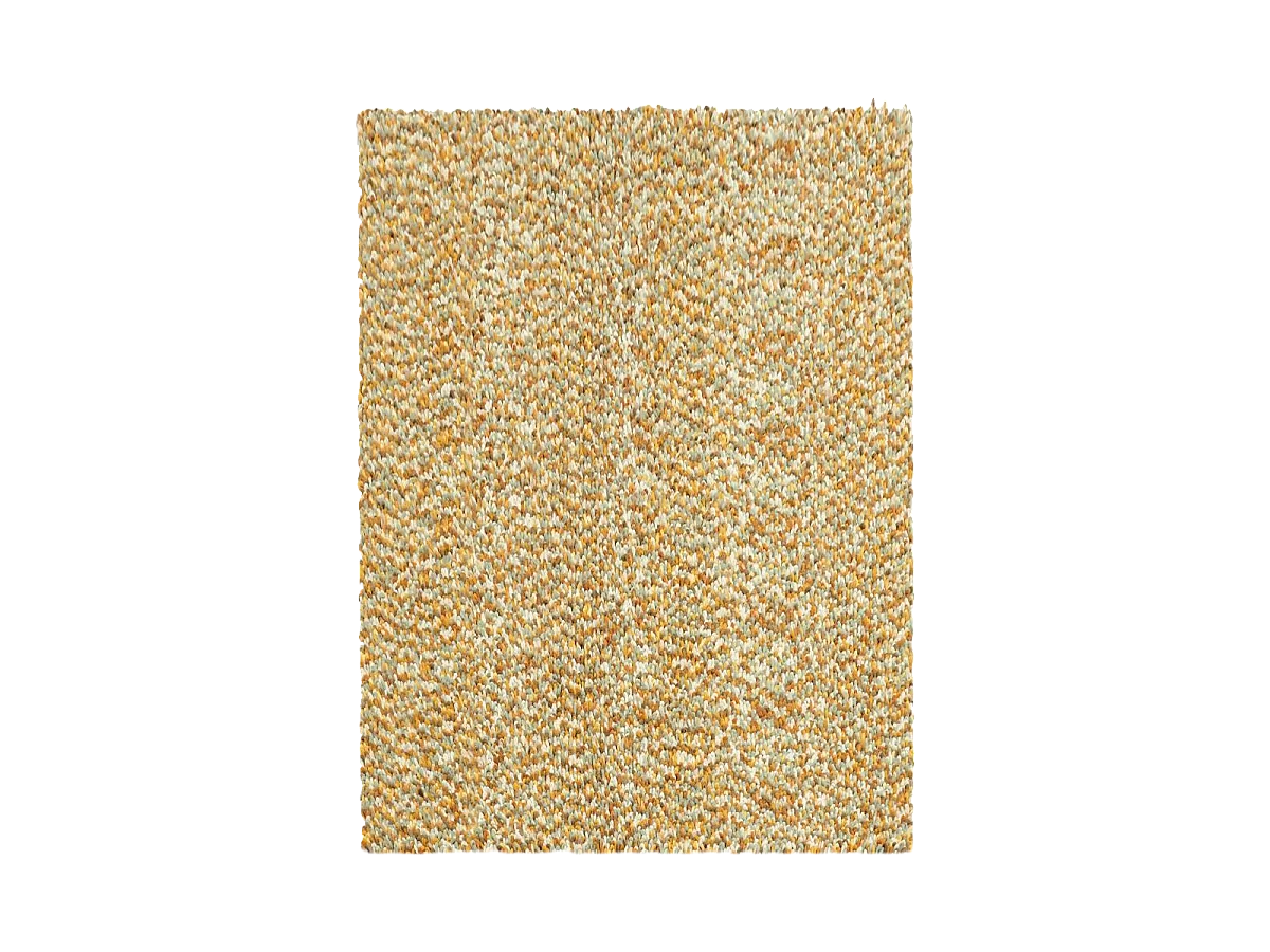 Tapis longs poils shaggy 200x300 rectangle tissé beige et gris en laine