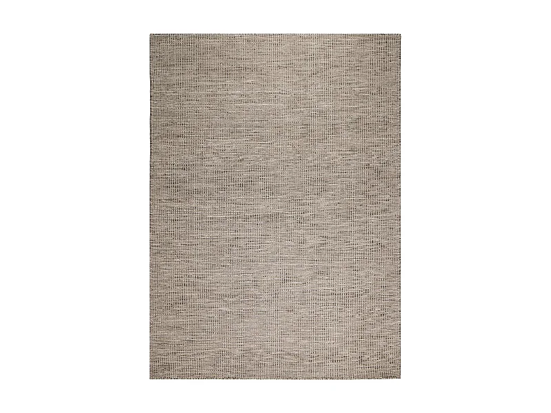 Tapis kilim 140x200 rectangle fait main en laine gris motif uni LOOK 408