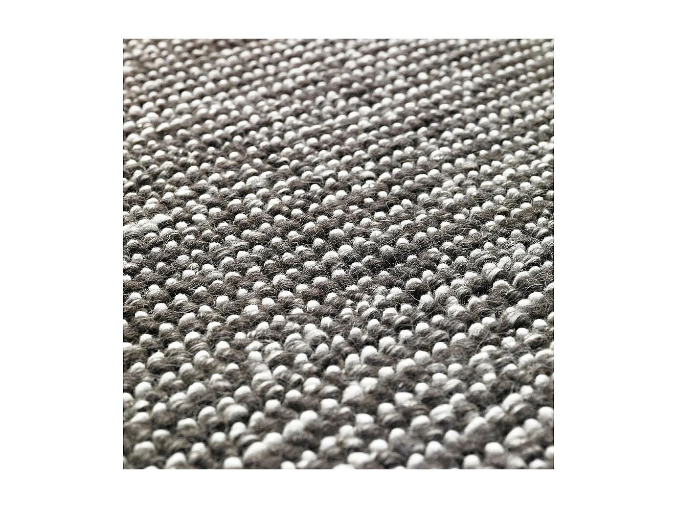 Tapis kilim 140x200 rectangle fait main en laine gris motif uni LOOK 603