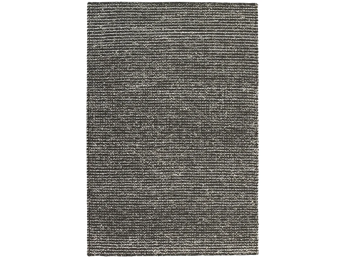 Tapis kilim 140x200 rectangle fait main en laine gris motif uni LOOK 603