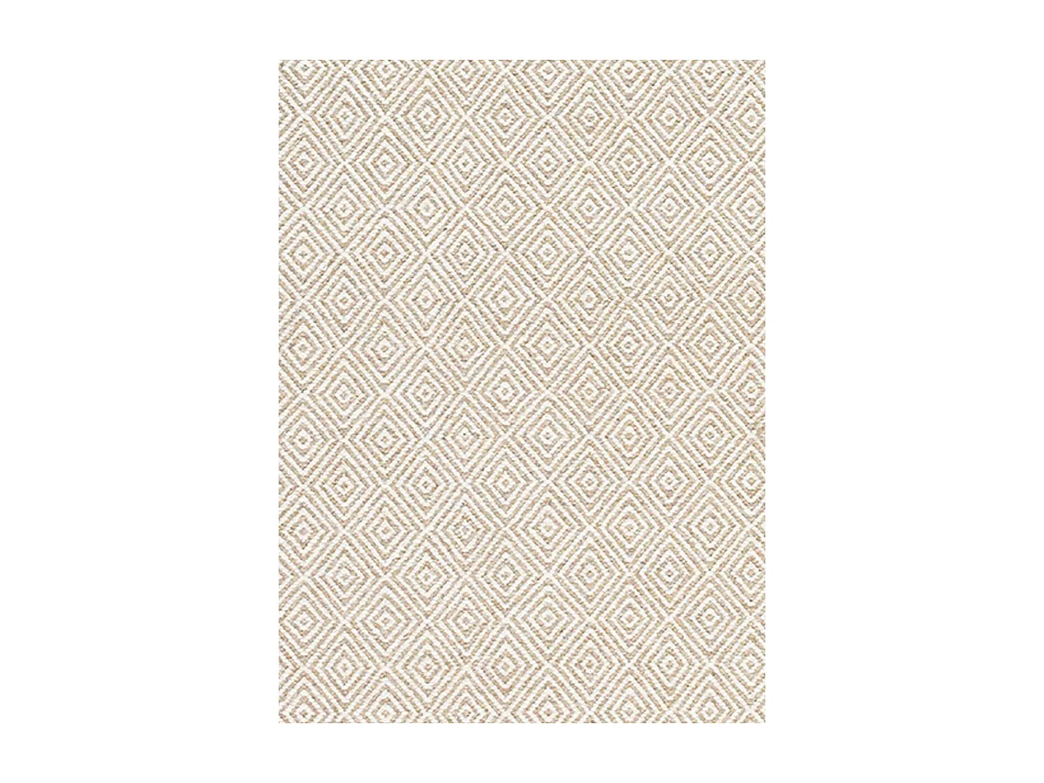Tapis kilim 200x300 rectangle fait main en laine beige motif géométrique