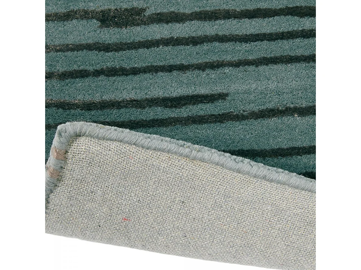 tapis entrée 170x240 fait à la main en laine gris rectangle motif faux uni