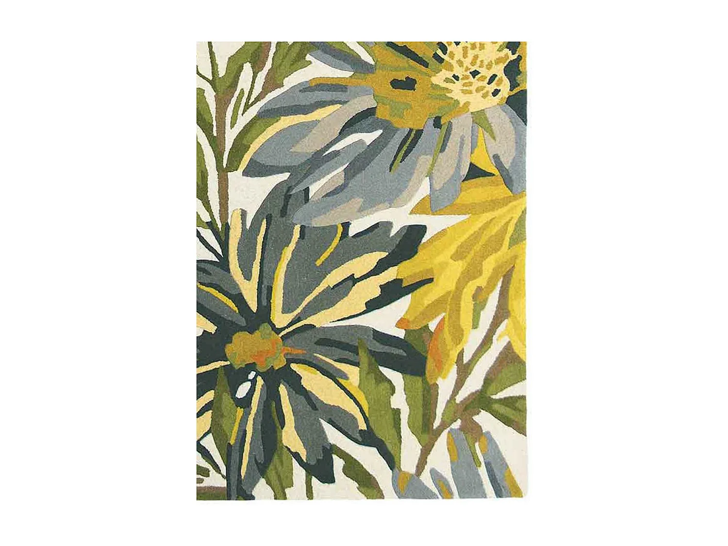 Tappeto da soggiorno e camera da letto fatto a mano in lana a fantasia floreale FLOREALE