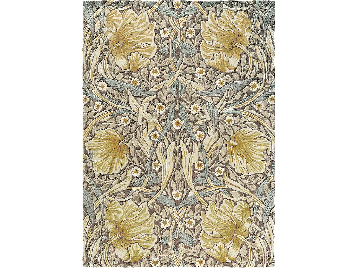 tapis chambre 170x240 fait à la main en laine vert olive et violet