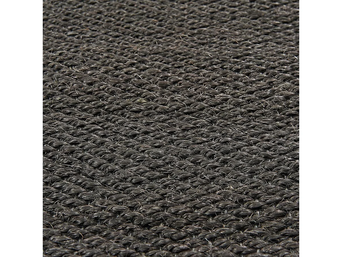tapis couloir 70x230 tissé en sisal gris rectangle motif uni VOLICE