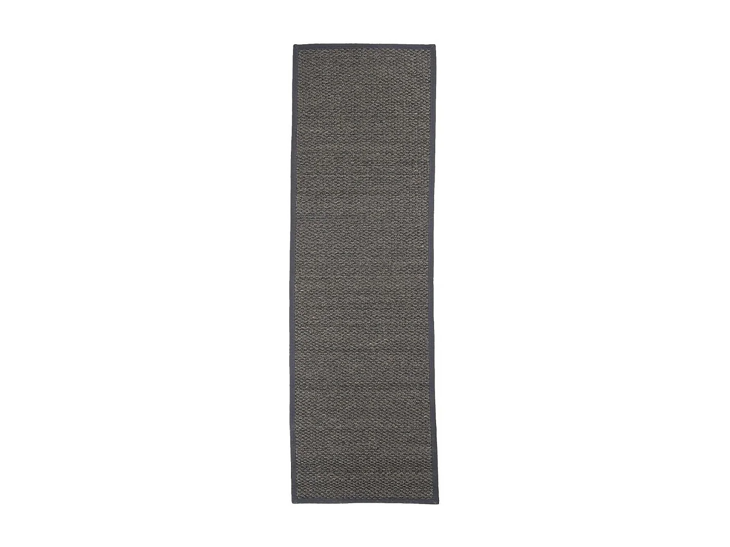 tapis couloir 70x230 tissé en sisal gris rectangle motif uni VOLICE